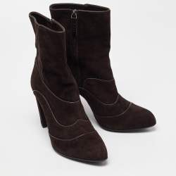 Tod's Brown Suede Ankle Boots Size 40