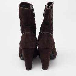 Tod's Brown Suede Ankle Boots Size 40