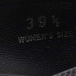 Pre Owned Tod's Grey Leather Fringe Detail Pumps Size 39.5