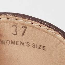 Tod's Burgundy Embossed Lizard Double T Loafers Size 37