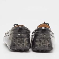 Tod's Black Patent Leather Bow Loafers Size 36.5