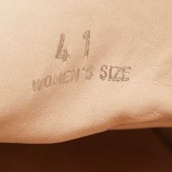 Pre Owned Tod's Pink/Silver Nubuck Leather Bow Loafers Size 41