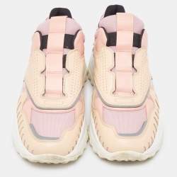 Pre Owned Tod's Multicolor Leather and Mesh Slip On Sneakers Size 40