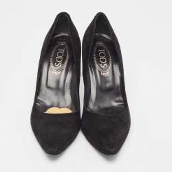 Tod's Black Suede Pointed Toe Pumps Size 40