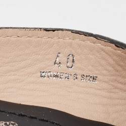 Tod's Black Leather Gommino  Tassel Trim Mules Size 40