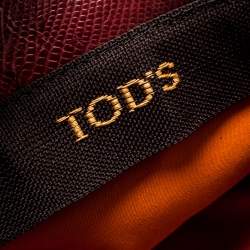 Tods Purple Suede and Lizard Trim Bowler Hat 