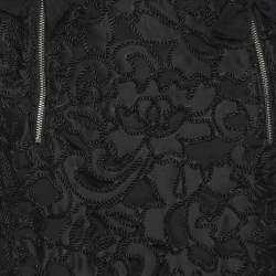 مملوكة مسبقًا فستان توغا أرشيف بوليستر وتطريز وتر أسود بلا حمالات قصير مقاس متوسط (ميديوم)