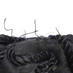 مملوكة مسبقًا فستان توغا أرشيف بوليستر وتطريز وتر أسود بلا حمالات قصير مقاس متوسط (ميديوم)