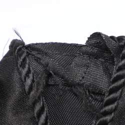 مملوكة مسبقًا فستان توغا أرشيف بوليستر وتطريز وتر أسود بلا حمالات قصير مقاس متوسط (ميديوم)