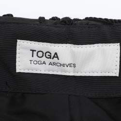 مملوكة مسبقًا فستان توغا أرشيف بوليستر وتطريز وتر أسود بلا حمالات قصير مقاس متوسط (ميديوم)