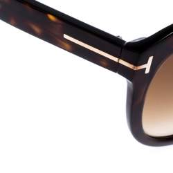 Pre Owned Tom Ford Brown Tortoise Gradient TF 503 Phillipa Sunglasses