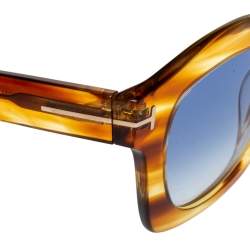 Pre Owned نظارة شمسية توم فورد غريتا وايفارير غرادينت أزرق و بني