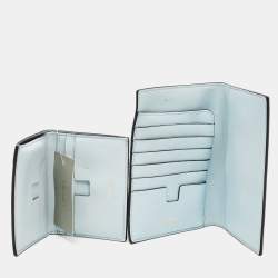 Tom Ford Light Turquoise Leather TF Passport Holder and Card Case Set 