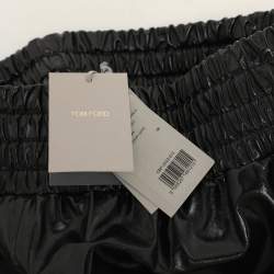 Tom Ford Black Leather Knee Length Skirt S