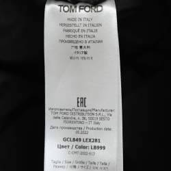 Tom Ford Black Leather Knee Length Skirt S