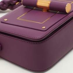 Tom Ford Purple Leather Natalia Chain Shoulder Bag