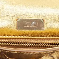 Tom Ford Gold Python Alix Zip and Padlock Crossbody Bag