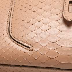 Tom Ford Beige Python Small T Twist Top Handle Bag
