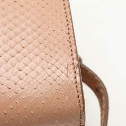 Tom Ford Beige Python Small T Twist Top Handle Bag