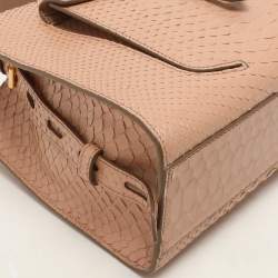 Tom Ford Beige Python Small T Twist Top Handle Bag