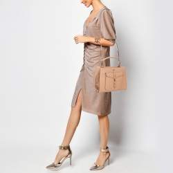 Tom Ford Beige Python Small T Twist Top Handle Bag