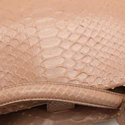 Tom Ford Beige Python Small T Twist Top Handle Bag