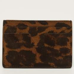 Pre Owned محفظة بطاقات توم فورد تي بار جلد  بنفسجي