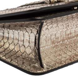 Tom Ford Silver Python Tara Chain Shoulder Bag