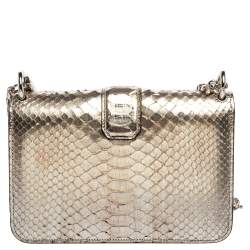 Tom Ford Silver Python Tara Chain Shoulder Bag