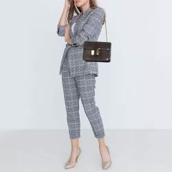 Pre Owned Tom Ford Dark Grey Python Medium Sienna Shoulder Bag