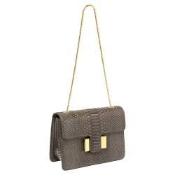 Pre Owned Tom Ford Dark Grey Python Medium Sienna Shoulder Bag
