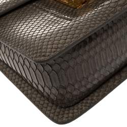 Pre Owned Tom Ford Dark Grey Python Medium Sienna Shoulder Bag