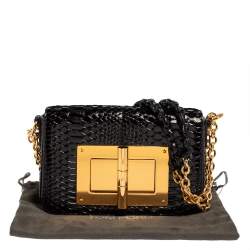 Pre Owned Tom Ford Black Python Natalia Shoulder Bag