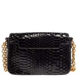 Pre Owned Tom Ford Black Python Natalia Shoulder Bag