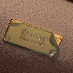 Pre Owned Tom Ford Beige Leather Natalia Wallet On Chain