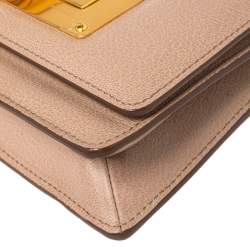 Pre Owned Tom Ford Beige Leather Natalia Wallet On Chain