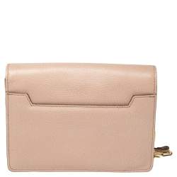 Pre Owned Tom Ford Beige Leather Natalia Wallet On Chain