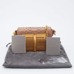 Pre Owned Tom Ford Beige Python Mini Natalia Crossbody Bag