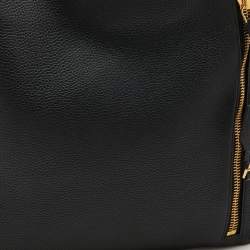 Pre Owned Tom Ford Black Leather Business Tote