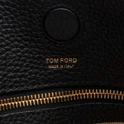 Pre Owned Tom Ford Black Leather Business Tote