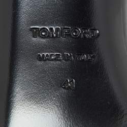 Tom Ford Beige/Black Mink Fur and Leather Ankle Strap Sandals Size 41