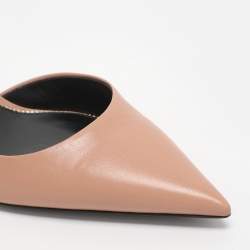 Pre Owned Tom Ford Pink Leather Padlock Ankle Wrap Pumps Size 38.5