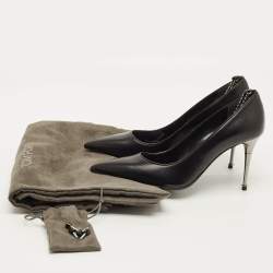 مملوكة مسبقًا Tom Ford Ankle Chain Size 37.5 Black Leather Pumps