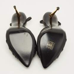 مملوكة مسبقًا صندل توم فورد جلد ذهبي سير كاحل قفل مقاس 39