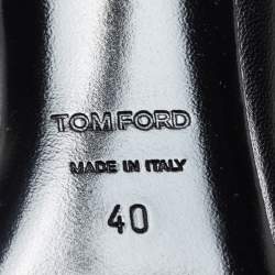 Tom Ford Black Leather Ankle Chain Pumps Size 40