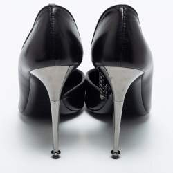 Tom Ford Black Leather Ankle Chain Pumps Size 40