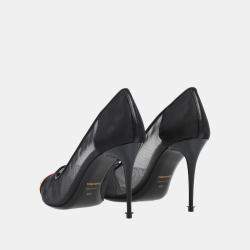Pre Owned Tom Ford Mesh and Leather Pumps 40.5