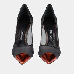 Pre Owned Tom Ford Mesh and Leather Pumps 40.5