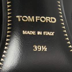 Tom Ford Black Patent Padlock Ankle Strap Pumps Size 39.5