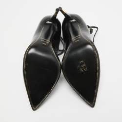 Tom Ford Black Patent Padlock Ankle Strap Pumps Size 39.5